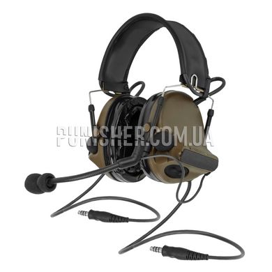 Активная гарнитура Peltor Сomtac III headset DUAL (Бывшее в употреблении), Coyote Brown, С оголовьем, 23, Comtac III, 2xAAA