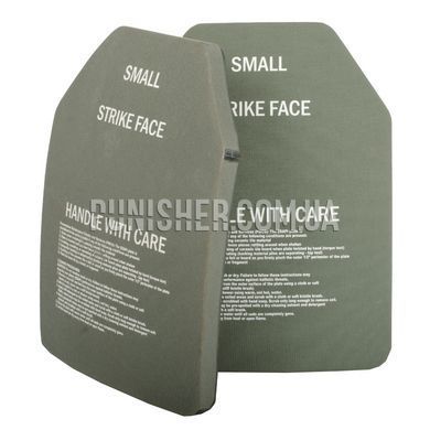 Керамічні бронепластини ESAPI REV.G - Small, Olive, Бронепластини, 6, Small, Кераміка, NIJ IV