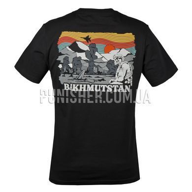 Bambass_store Bakhmutstan T-Shirt, Black, Small