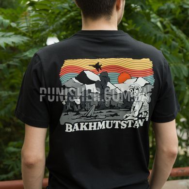 Bambass_store Bakhmutstan T-Shirt, Black, Small