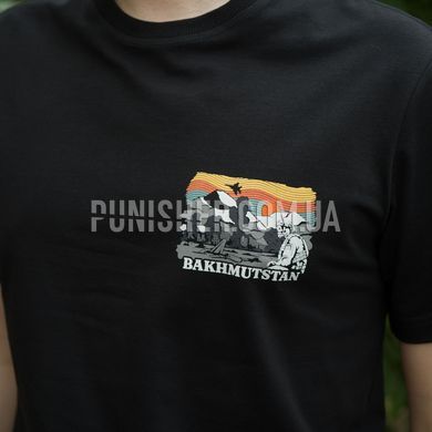 Bambass_store Bakhmutstan T-Shirt, Black, Small