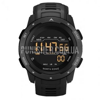 North Edge MARS Pro 5BAR Watch, Black, Alarm, Backlight, Stopwatch, Timer, Tachymeter, Fitness tracker, Tactical watch