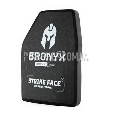 Комплект бронеплит Bronyx CAP4 Medium 4 клас (НВМПЕ + SiC), Чорний, Бронепластини, 4, Medium, Кераміка, Надвисокомолекулярний поліетилен
