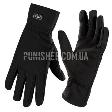 M-Tac Winter Soft Shell Black Gloves, Black, Small