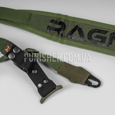 Ремень оружейный Ragnarok RAGNARR Gen.II одно/двухточечный с широким наплечным упором, Olive, Оружейный ремень, Одноточечный, Двухточечный