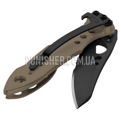 Leatherman Skeletool KBX Pocket Knife, Coyote Tan, Knife, Folding, Half-serreitor