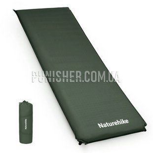 Коврик самонадувающийся Naturehike CNK2450WS020 одноместный, Olive, Коврик