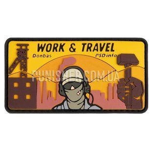 PSDinfo "Work and Travel Donbas" PVC Patch, Orange, PVC, No