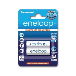 Аккумулятор Panasonic Eneloop AA 1900 mAh 2шт, Белый, AA