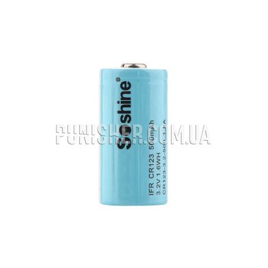 Soshine 16340/CR123 500 mAh 3V LiFePO4 (IFR) Battery, Blue, RCR-123A