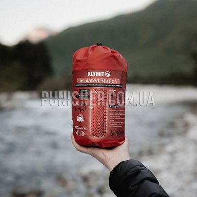 Каремат утепленный Klymit Insulated Static V, Красный, Коврик