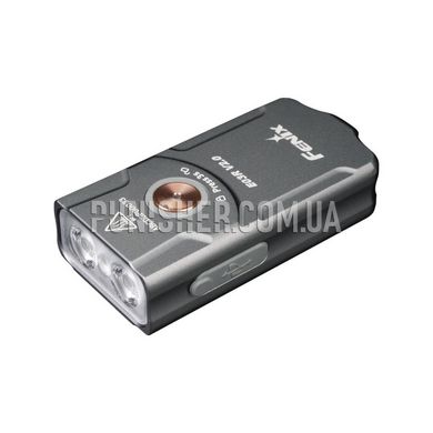 Ліхтар наключний Fenix E03R V2.0, Сірий, Ручний, USB, Білий, Червоний, 500