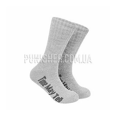 Time May Tell Merino Wool Hiking Cushion Socks, Grey, 9-13 US, Winter