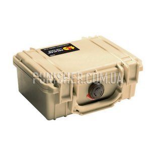 Pelican 1150 Protector Case, Desert Tan, Polypropylene, Yes