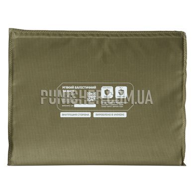 Bronyx SBP-BT 1 class 325x250mm Ballistic package in a seat mat, Olive, Soft bags, 1, Ultra high molecular weight polyethylene