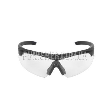 Балістичні окуляри ESS Crosshair з прозорою лінзою, Чорний, Прозорий, Окуляри