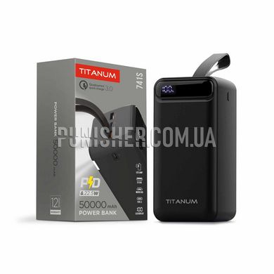 Titanum 741S 50000 mAh Powerbank with quick charge function, Black