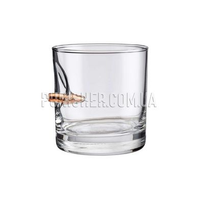 Стакан для виски BenShot Rocks Glass с пулей .308, Прозрачный, Посуда из стекла