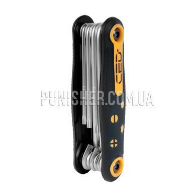 Универсальный набор ключей CED Multi Torx/Hex Key, Оранжевый/Черный