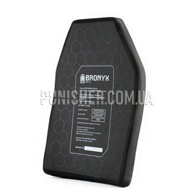 Комплект бронеплит Bronyx CAP4 X-Large 4 клас (НВМПЕ + SiC), Чорний, Бронепластини, 4, X-Large, Кераміка, Надвисокомолекулярний поліетилен