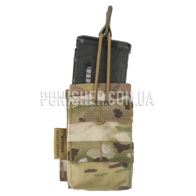 Магазинний підсумок WAS Single MOLLE відкритий під AK 7.62mm, Multicam, 1, Molle, AK-47, AKM, MOLLE/PALS, 7.62mm, Cordura 500D