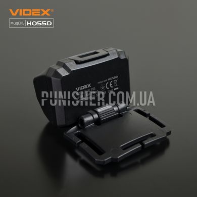Налобный светодиодный фонарик Videx H055D 500Lm 5000K, Черный, Налобный, Аккумулятор, 500