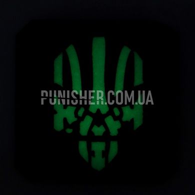 M-Tac Punisher Laser Cut Retro-reflecting Patch, Black, Cordura