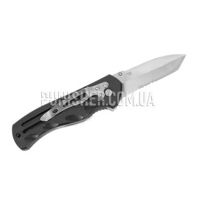 Ganzo G613 Knife, Black, Knife, Folding, Half-serreitor