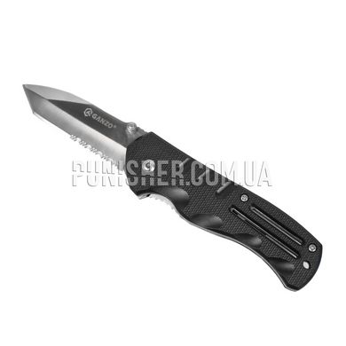Нож Ganzo G613, Черный, Нож, Складной, Полусеррейтор