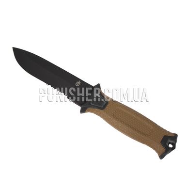 Gerber Strongarm Fixed Blade Knife Replica, Coyote Brown, Knife, Fixed blade, Half-serreitor