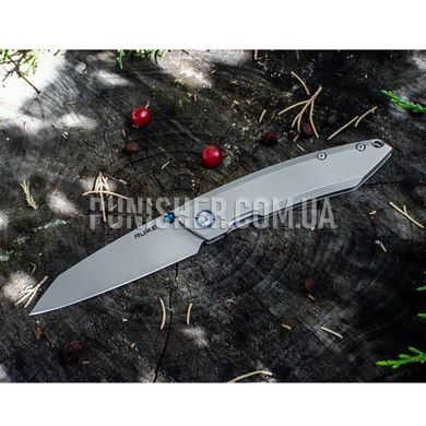 Нож складной Ruike P831-SF, Серебристый, Нож, Складной, Гладкая