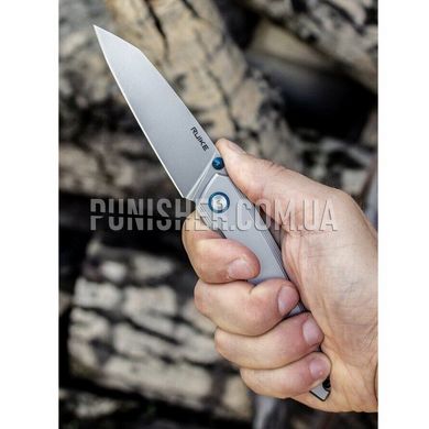 Нож складной Ruike P831-SF, Серебристый, Нож, Складной, Гладкая