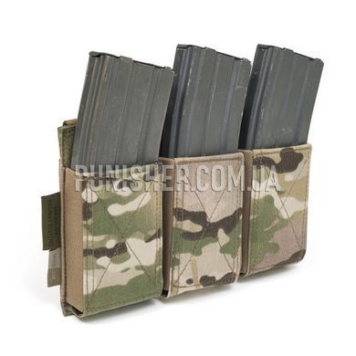 WAS Triple Elastic Mag Pouch, Multicam, 3, Molle, AK-47, AK-74, AKS-74, AKM, AR15/М4, 5.56, Cordura 500D