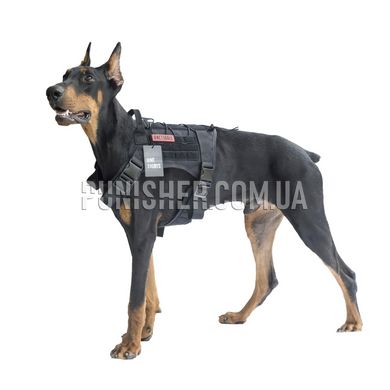 Шлея-жилет OneTigris Fire Watcher Dog Harness для собак, Черный, Large