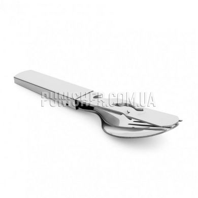 M-Tac 4 Piece Stainless Steel Large Cutlery Utensils Set, Silver, Столовые приборы