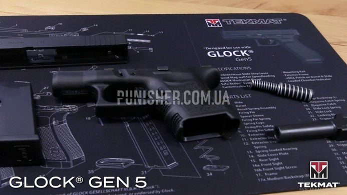 TekMat Glock Gen5 Cleaning Mat, Black, Mat