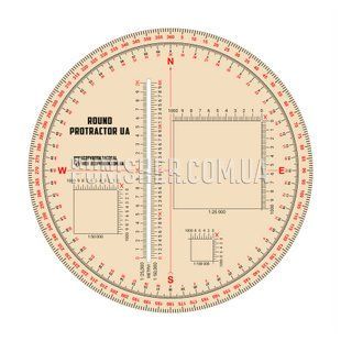 Лінійка Ecopybook Protractor Round UA d=130 mm, Прозорий, Лінійка