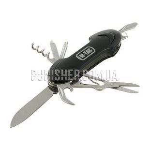 M-Tac Small Folding Knife (7 tools), Black, Knife, Folding, Smooth