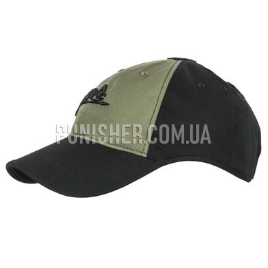 Бейсболка Helikon-Tex LOGO PolyCotton Ripstop, Olive/Black, Универсальный