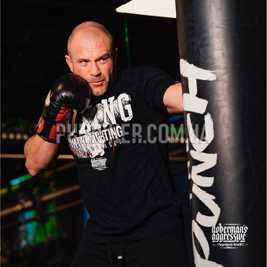 Dobermans Aggressive Dirty Fighting T-Shirt Black, Black, Medium