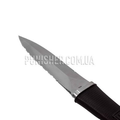 Нож SOG Pentagon, Черный, Нож, С фиксированным лезвием, Гладкая, Серрейтор