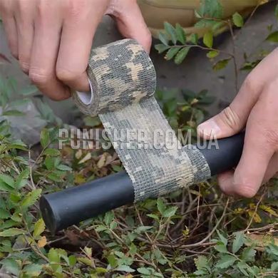 Self-adhesive 5cm camo tape for equipment elements, Marpat Woodland, Camouflage wrap