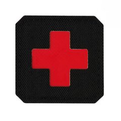 Нашивка M-Tac Medic Cross Laser Cut, Черный/Красный, 2000000008660