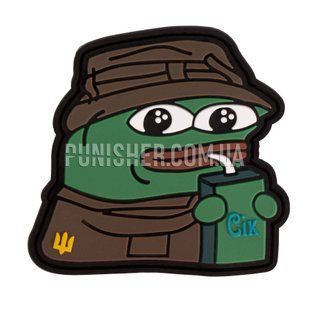 Патч Ukrpatcher Пепе з соком ПВХ, Coyote Brown, ПВХ, Ні