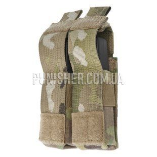 WAS Direct Action Double 9mm Pistol Mag Pouch, Multicam, 2, Molle, Glock, Fort 12, Fort 14, MOLLE/PALS, 9mm, Cordura 500D