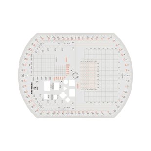 Ecopybook Tactical Artillery Circle AK-3, Clear, Ruler