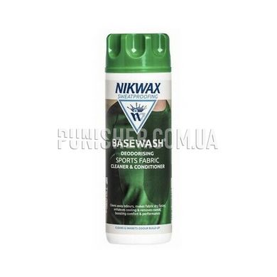 Nikwax Basewash Cleaner & Conditioner for Sports Fabric 300 ml, White