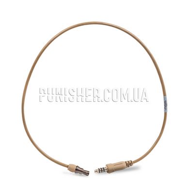 Ops-Core AMP Monaural U174 27" Downlead Cable, Tan, Headset, Ops-core AMP, Other