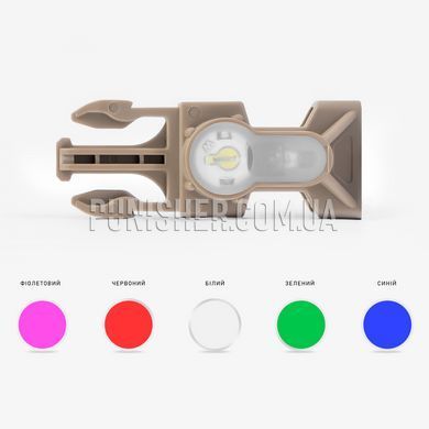 Маячок-стробоскоп FMA Mil-Spec Side Release Buckle Strobe Light на фастекс, DE, Красный