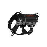 Шлея-жилет OneTigris Dog Gear X Commander Harness для собак, Чорний, Large